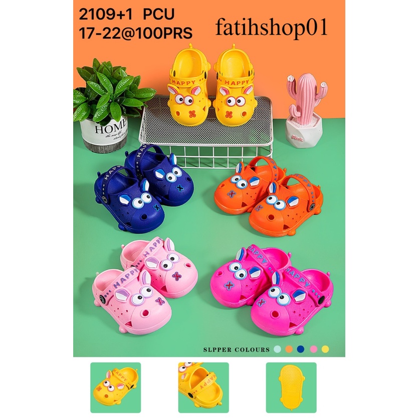 Baim Anak Karakter//Baim Sepatu Anak Hippotammus bahan jelly 2109+1 17-22 balance import//sepatu tali belakang anak