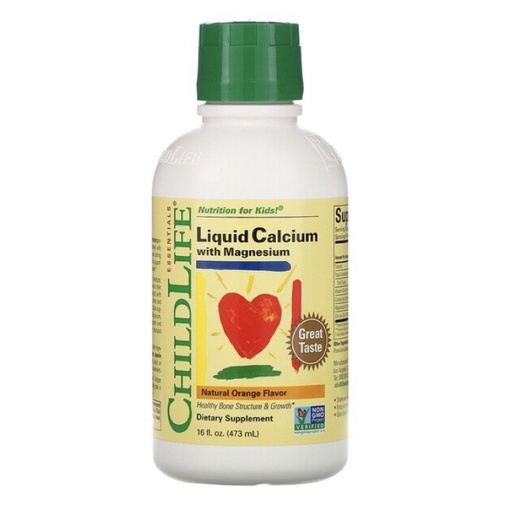[ED 2024] Childlife Liquid Calcium with Magnesium Natural Orange Flavor 474ml