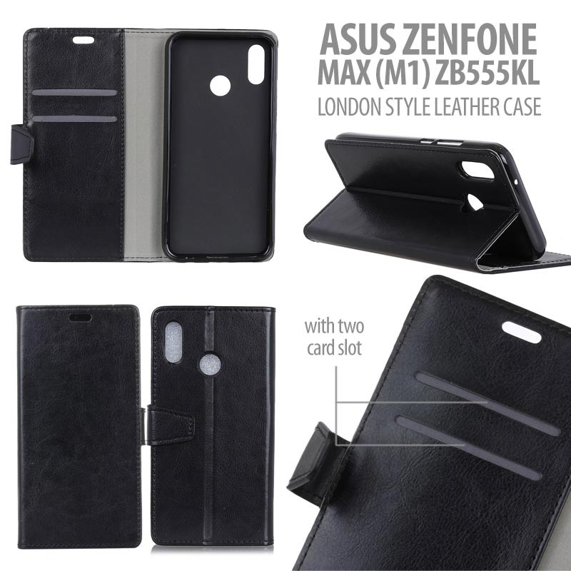 Asus Zenfone Max M1 ZB555KL - London Style Leather Case