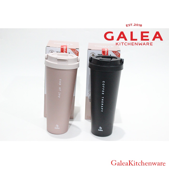 Termos Air Panas dan Kopi / Botol Minum / Tumblr Botol / Vacuum Mug Cuppuccino ZEBRA 0.65L 112704