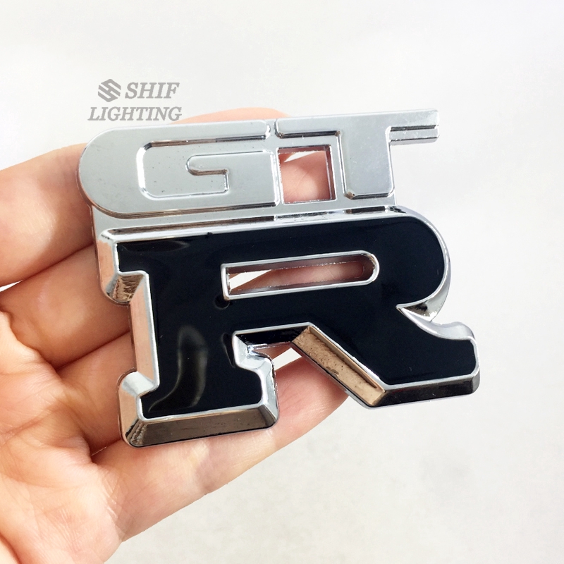 1 x Metal GTR Logo Car Auto Decorative Rear Trunk Emblem Badge Sticker Decal For NISSAN GTR