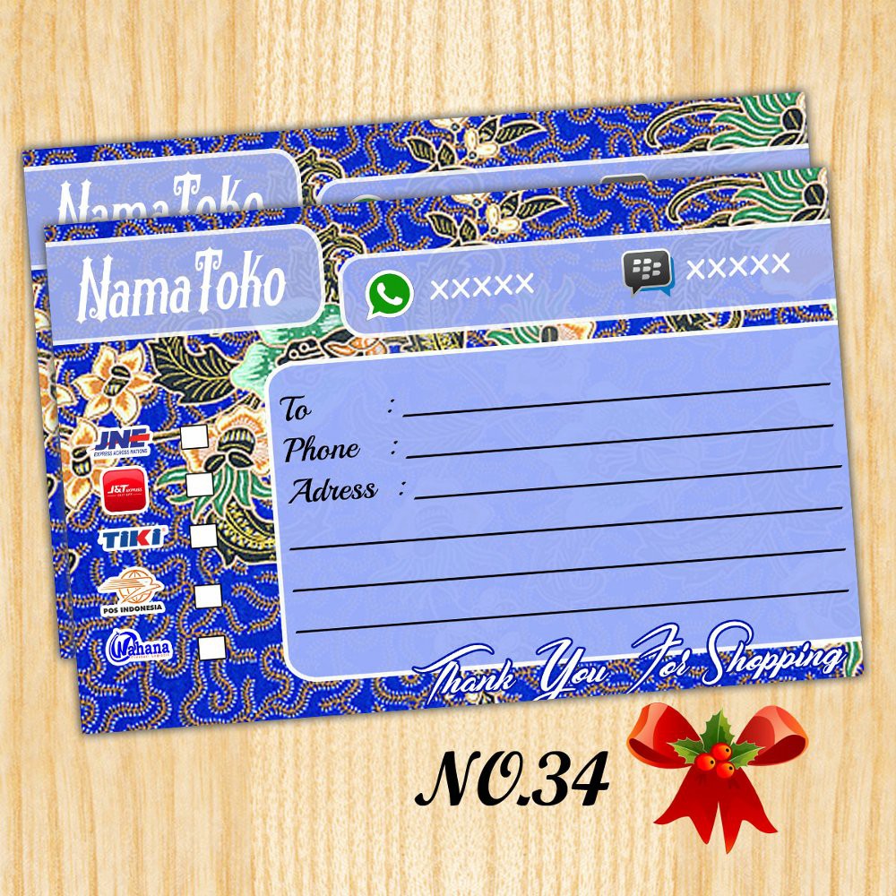 

Dijual STICKER PENGIRIMAN SHIPPING LABEL ISI 48 PCS NO 34 [SALE]off40%