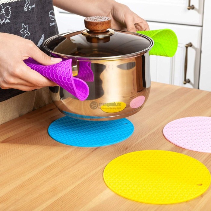 MIELE Heat-Proof Silicone hot Mat Tatakan Alas Anti Panas Anti-Slip