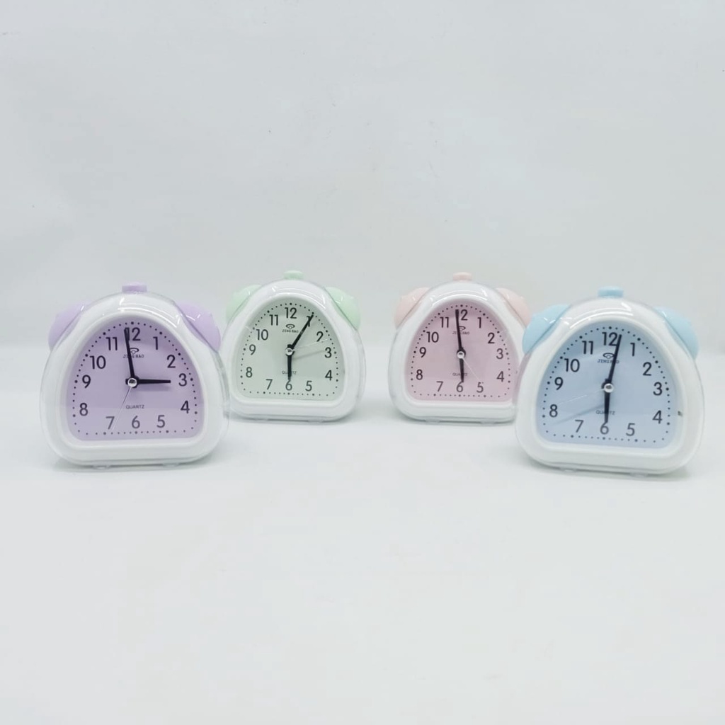 Jam Weker Beker / Jam Meja Alarm Model Segitiga Cute Suara Kenceng JH40