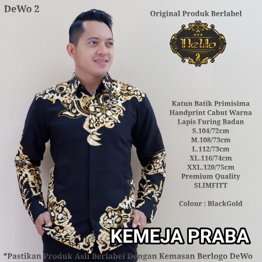 PRABA DEWO BATIKSOLOAMANAH KEMEJA BAJU BATIK PRIA SOLO LENGAN PANJANG PENDEK LAPIS FURING ATASAN BATIK PREMIUM MODERN KATUN HALUS DEWARI ADYATAMA GARDHANA WIWASATA KOPI HITAM ADIKARA RAGNALA GARUDHAYASA YUDHISTIRA PUTIH WAHYU NAGASENA NALENDRA WISANGGENI