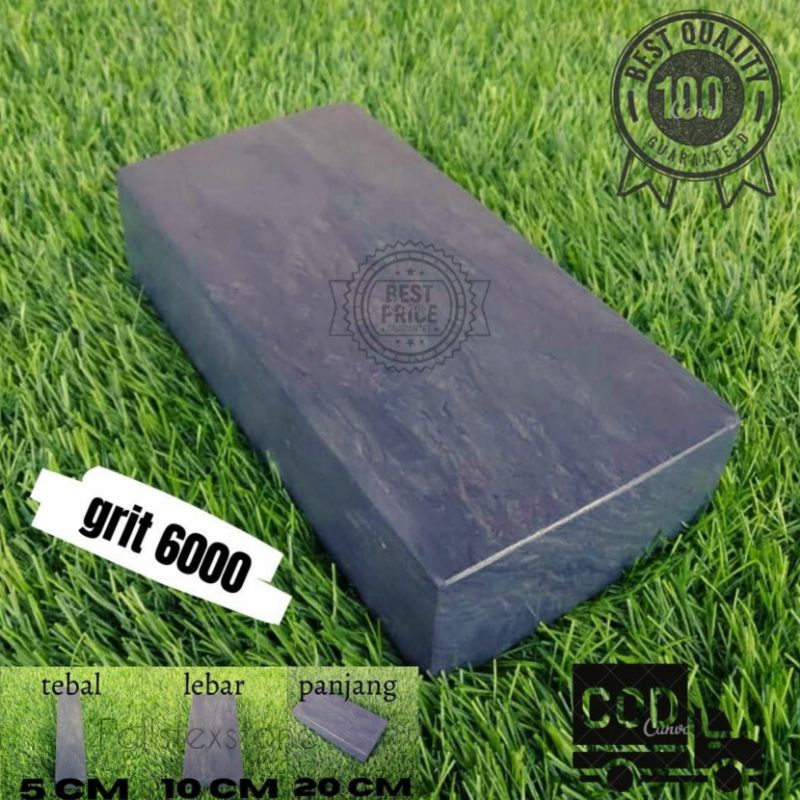 BATU ASAH ASLI ALAM GRIT 6000 UKURAN 20X10X5CM