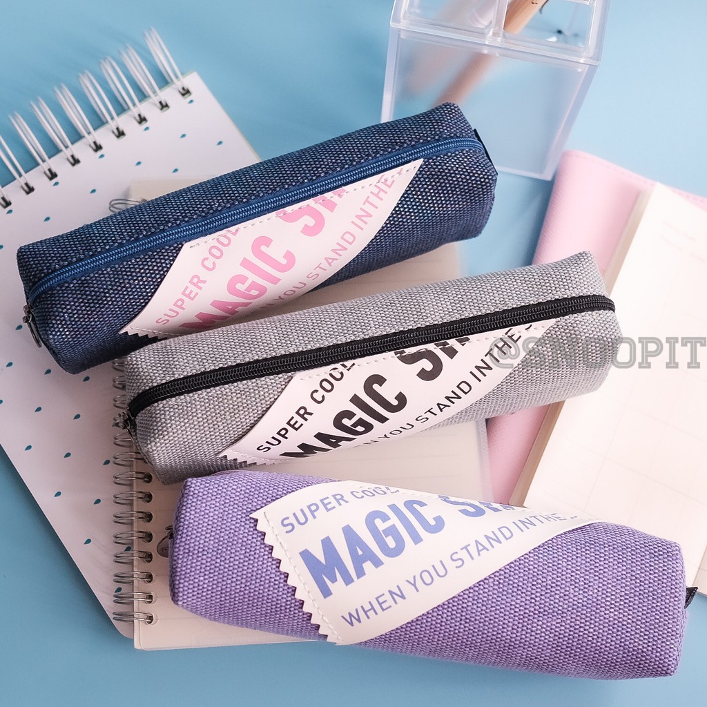 

Pencil case tempat pensil kosmetik pouch brush korean design fancy