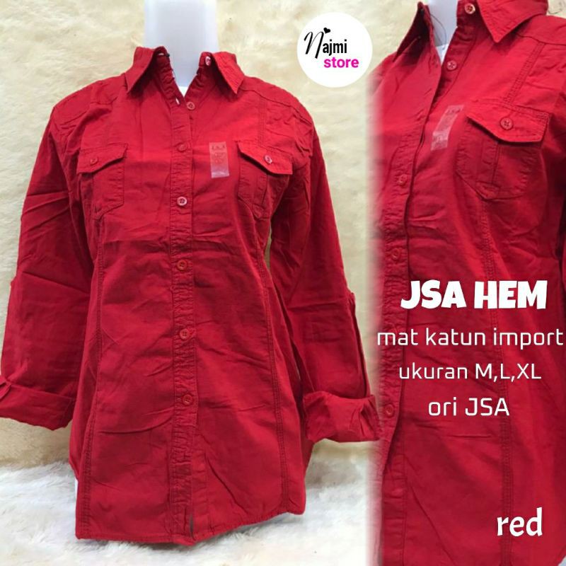 KEMEJA KATUN WANITA//HEM WANITA ORI JSA
