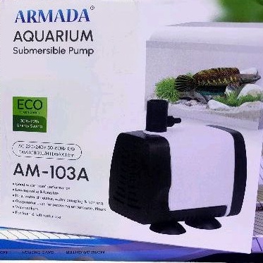 ARMADA AM 103A pompa akuarium Naik 1,6 M, pompa kolam Hidroponik ARMADA AM 103A