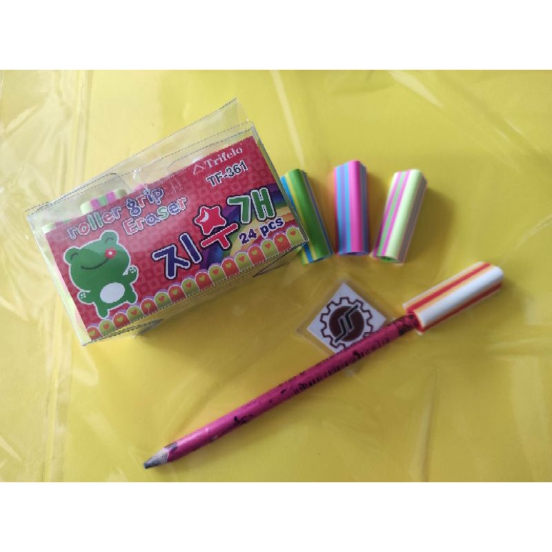 

Penghapus Pensil Roller grip eraser Trifelo TF-361 per pak