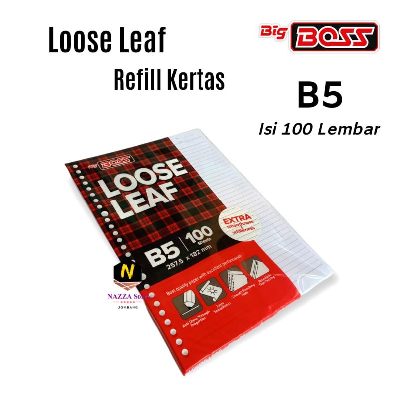 

BIG BOSS Kertas Binder Loose Leaf B5 isi 100 lembar