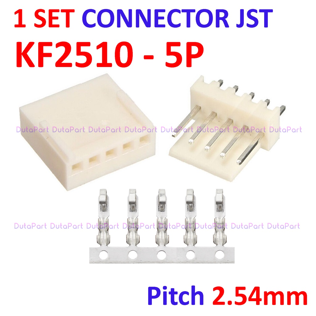 1 SET Connector JST KF2510 - 5P - Male Female Pin Kaki Lurus 2.54mm