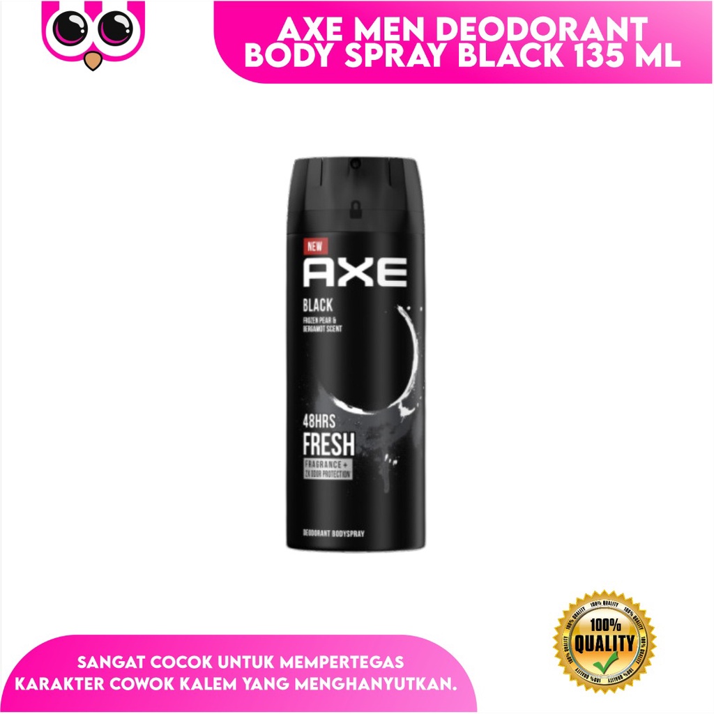 [ BLACK 135 ML ] AXE MEN DEODORANT BODY SPRAY BLACK 135 ML