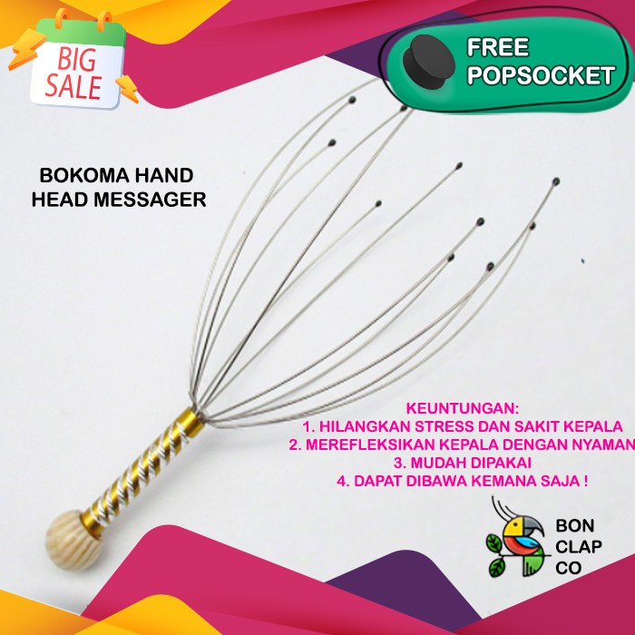 BOKOMA Hand Head Massager - Alat Terapi Kepala Untuk Susah Tidur - Alat Pijat Kepala Bokoma
