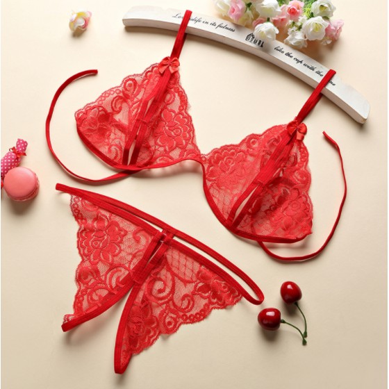 [TOYOU SHOP L02] SET BRA SEXY LINGERIE + G STRING LACE | PAKAIAN DALAM WANITA | SESERAHAN TRANSPARAN | KOREA FASHION