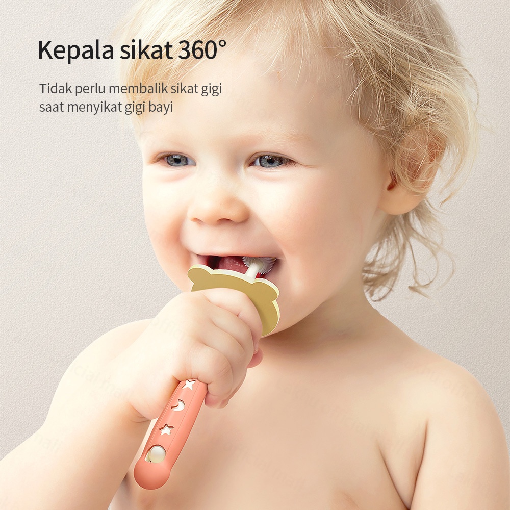 Lakhu 1-6tahun sikat gigi bayi anak 360 nano baby toothbrush