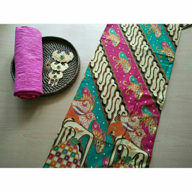 Batik parang wayang arjuna + embos tanpa bross