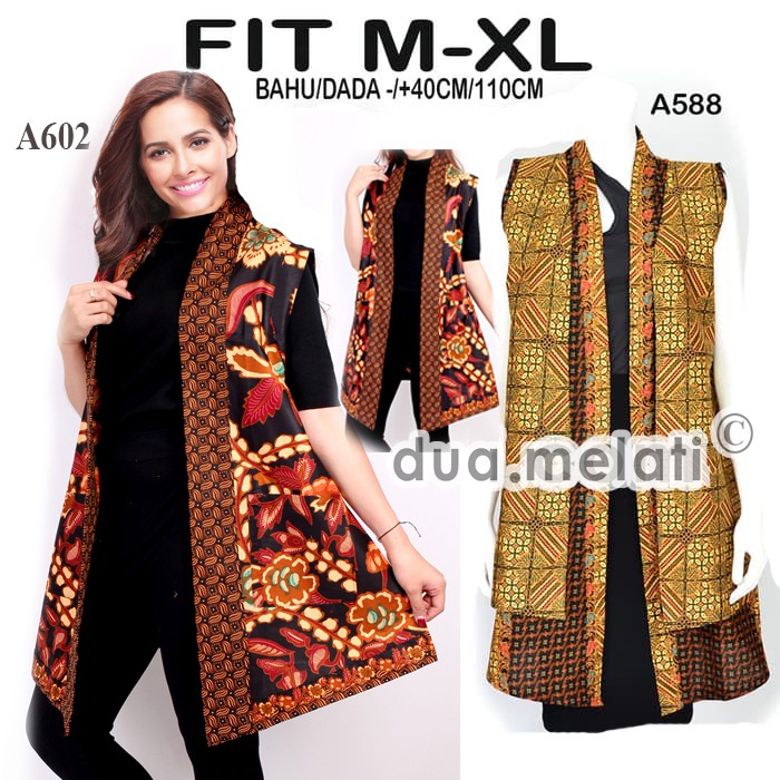 Atasan Batik Wanita Outer Cardigan Batik Jumbo A518