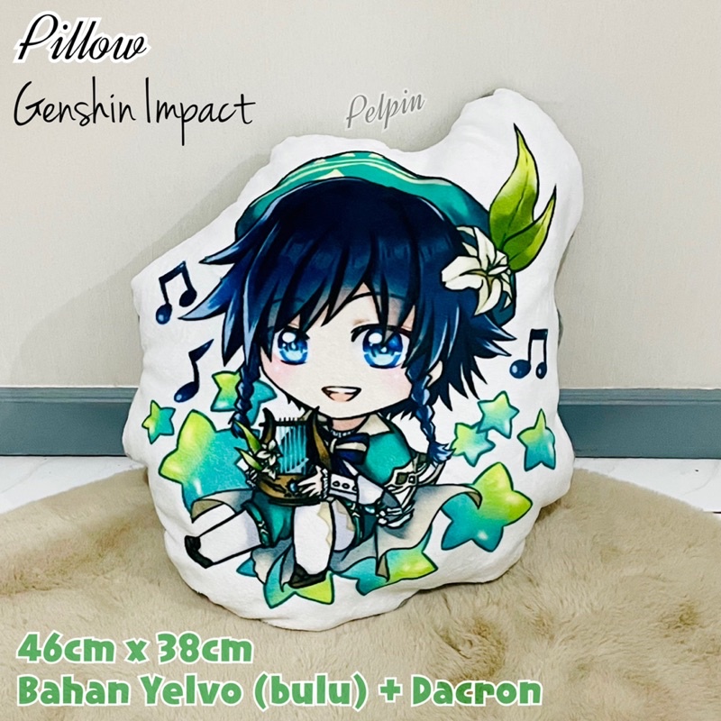 bantal anime boneka anime pillow genshin impact tartaglia childe venti chongyun paimon xiao besar