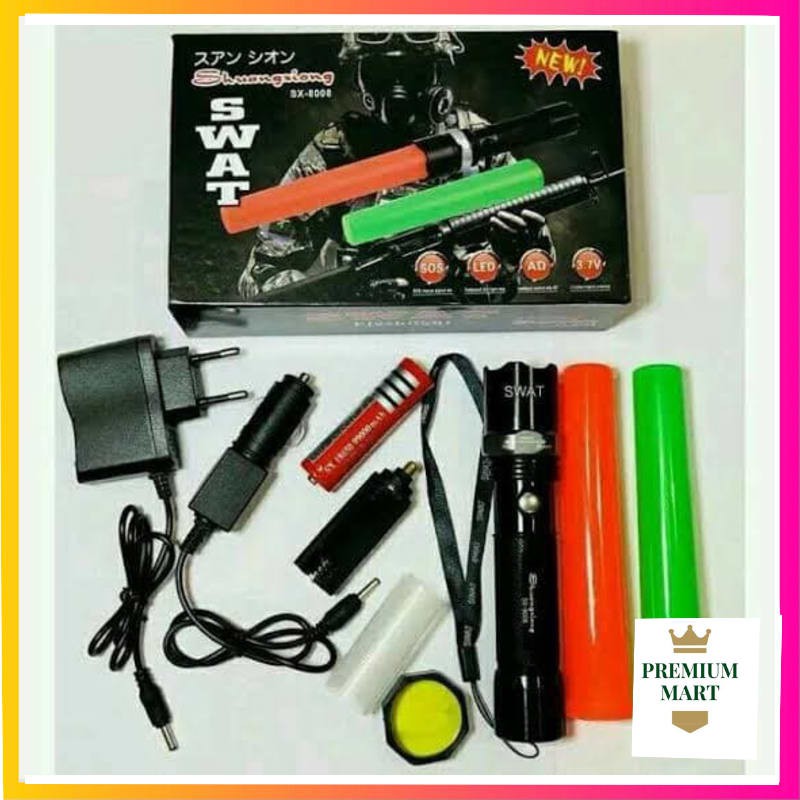 Senter Swat Led sx-8008 2 Lalin [PM]