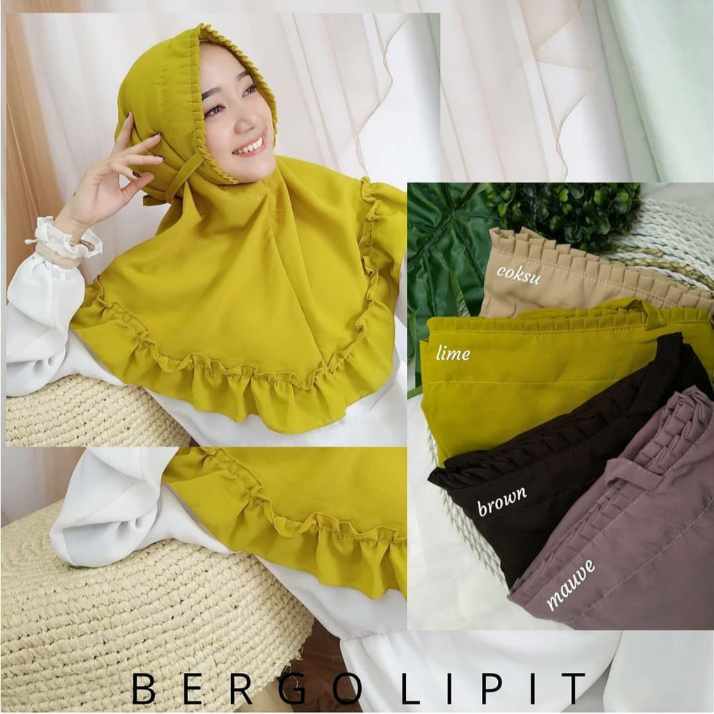 Jilbab Instan Khimar Lipit Kriwil Diamond  - Kerudung Wanita-3