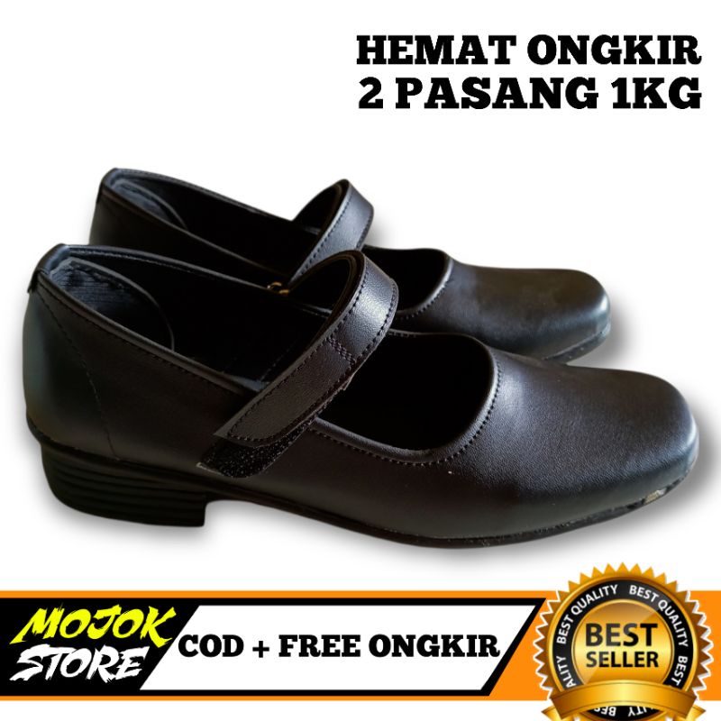 SEPATU PANTOFEL WANITA HITAM HAK 3CM SEPATU KANTOR PASKIBRA