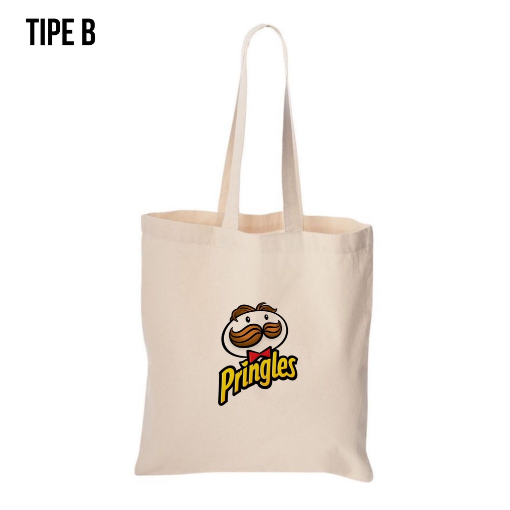 Tote Bag Canvas PRINGLE / Tas Nudie Canvas / Tote Bag Kanvas TIPE B