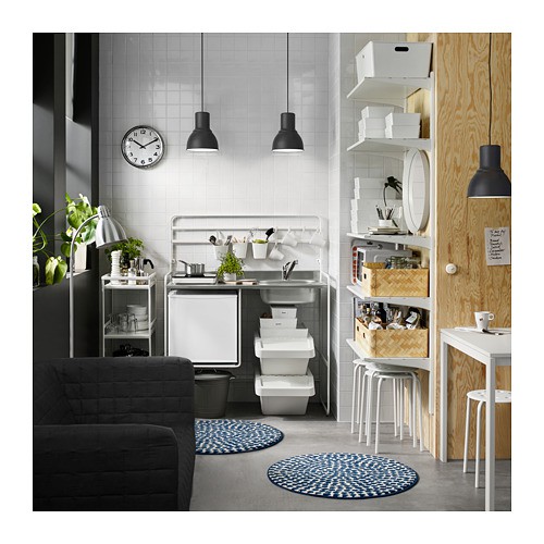 MARIUS Bangku bulat/ kursi santai, putih