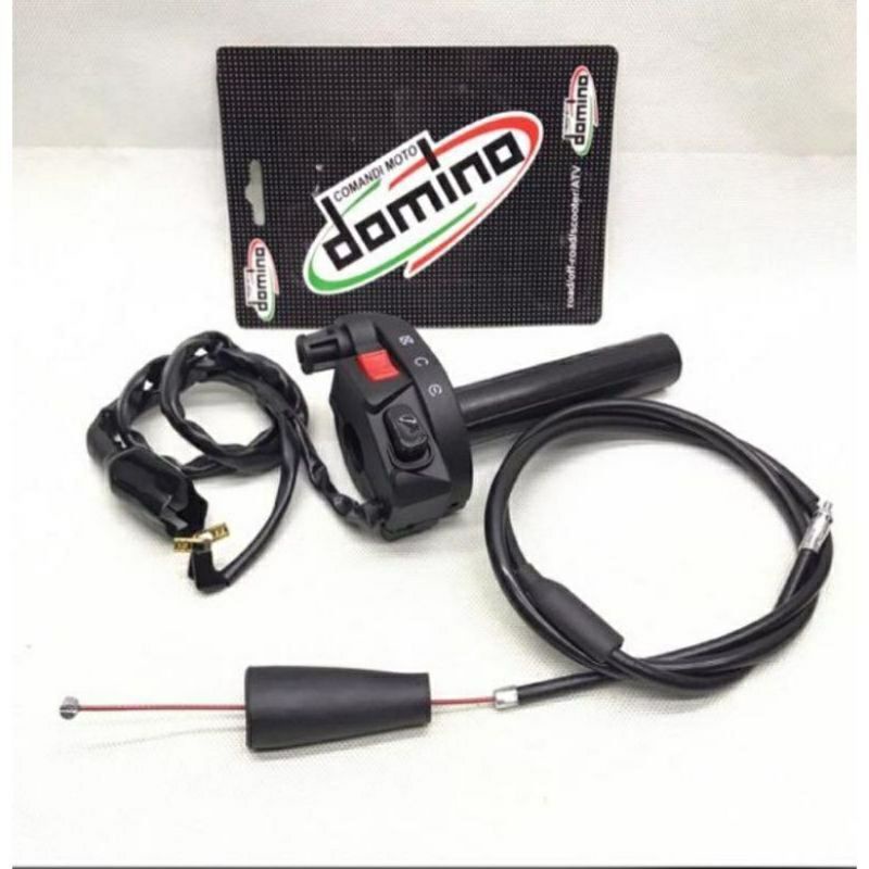 (Domino) Gas Spontan gas sepontan KSR motor 1 kabel 112cm impor motor ninja 150 R-RR, Satria Fu, RX king, Supra, Jupiter, Shogun, Supra, mx Dll-3