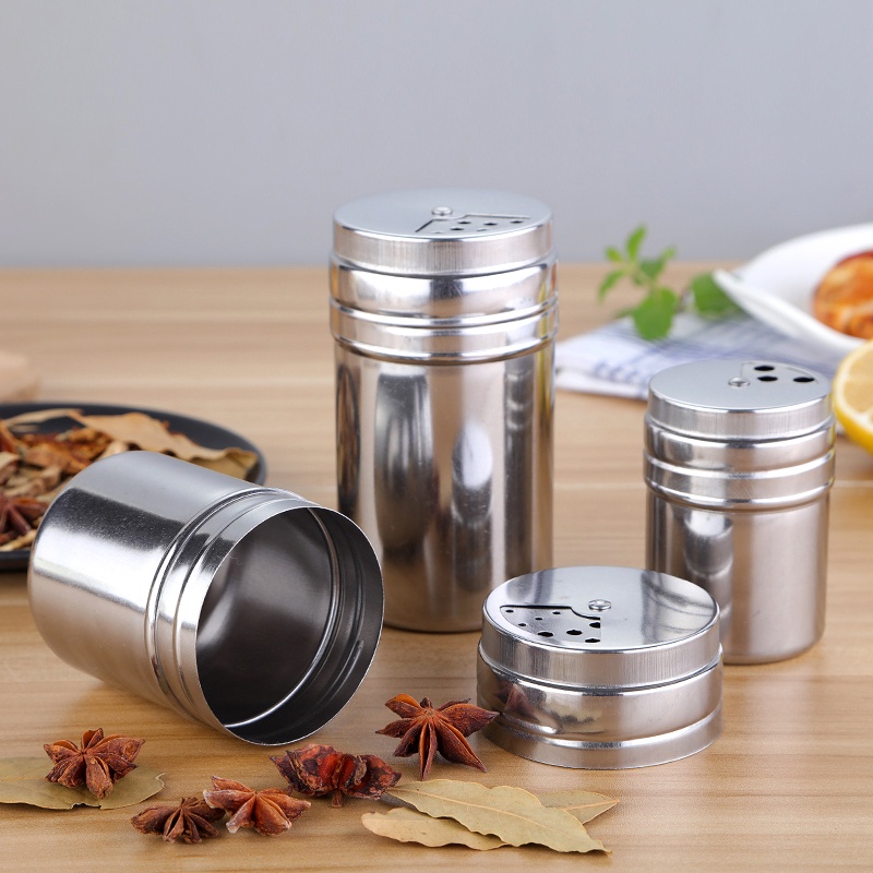 HOVELSHOP Tempat Lada Merica Bumbu Dapur Stainlees Steel Toothpick Holder 3 Lubang