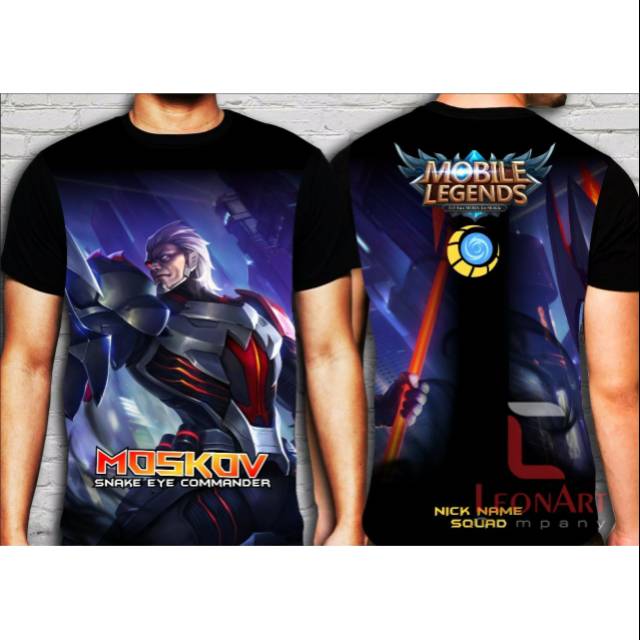 Moskov Clothes FREE add Squad & Nick - Baju Kaos Mobile Legend Original Moba