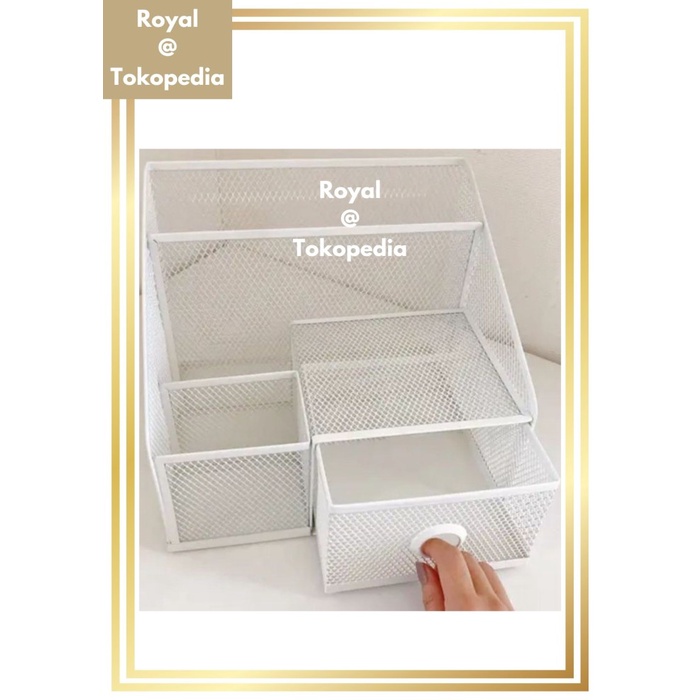 

Sale!!! Ikdronjons Kotak Penyimpanan Meja Tempat Atk Steel Desk Organizer Gilaa!!!