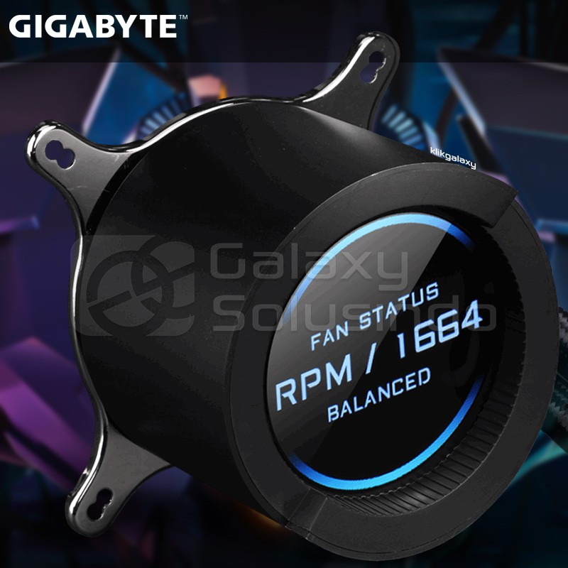 GIGABYTE AORUS CPU LIQUID COOLER 240 RGB with Circular LCD Display