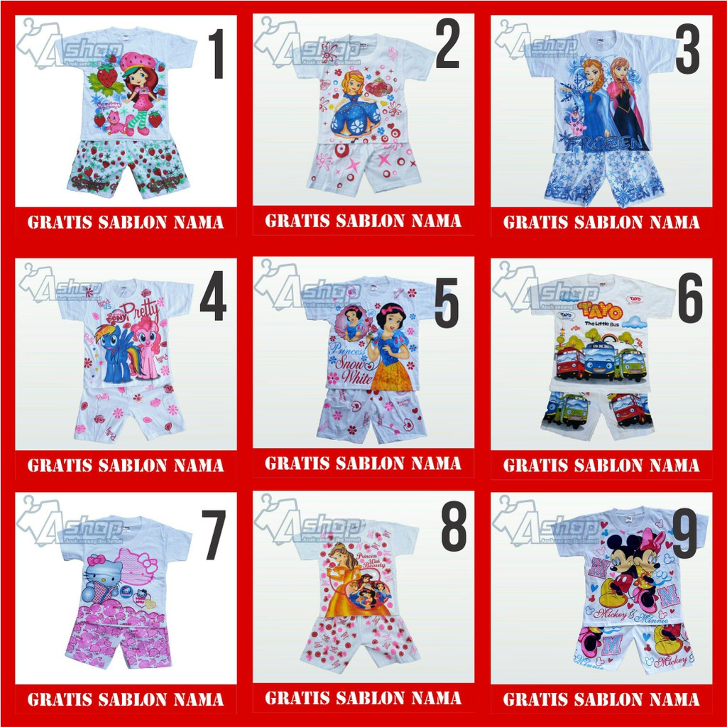 Promo Baju Anak Size M ( 4~ 5 tahun ) Satu transaksi 3 pcs