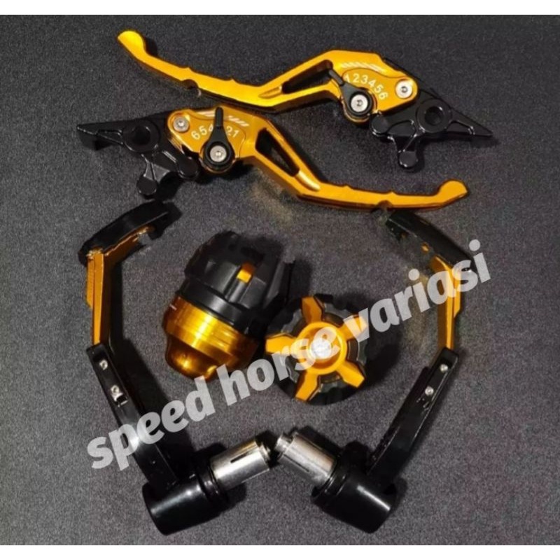 Paket hemat 3item Handle rem stelan Nmax plus proguard robot babet plus Jalu as roda depan