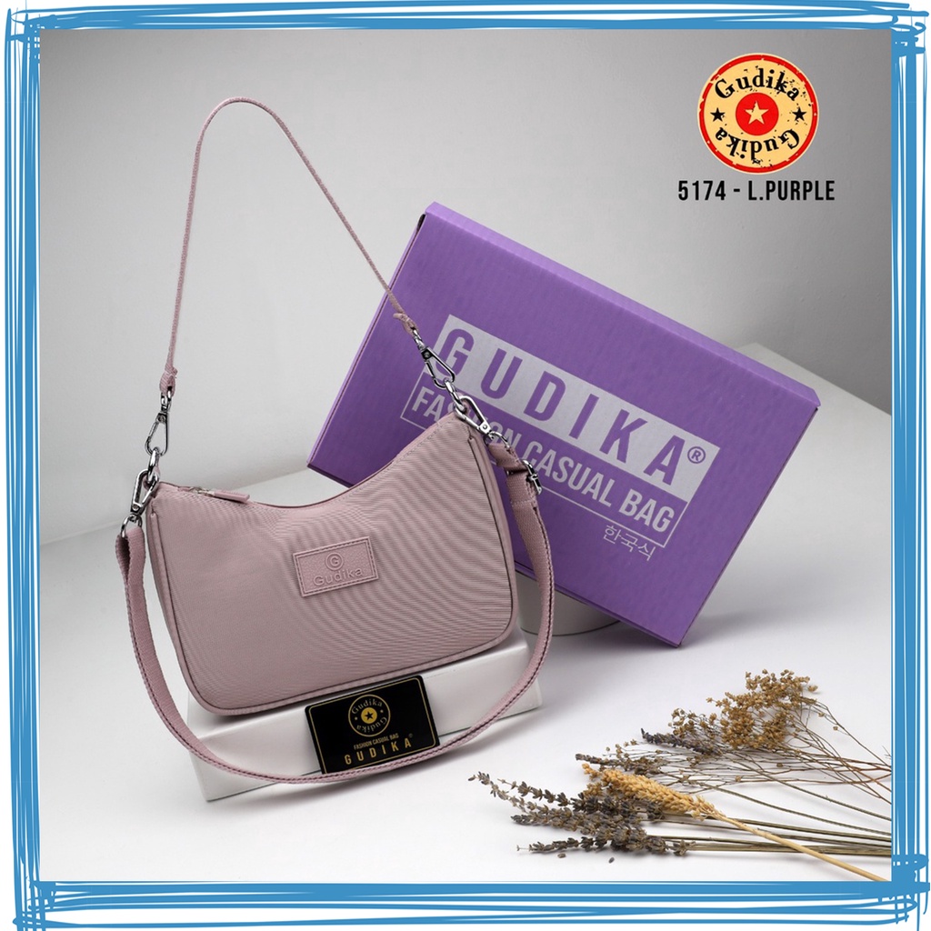 GUDIKA - Tas Selempang Wanita Trendy Import Original 5174 - Tas Wanita Selempang Bahu Kekinian Terbaru Bahan Nylon Waterproof Anti Air - slingbag - tas mini - bag - cewek - imut - fashion - branded - santai - tas - slempang - termurah - ori - handbag