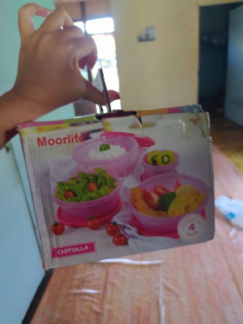 Mangkok Tutup Anti Tumpah 4pcs Dgn 4 Ukuran (set Bowl Plastik Food Grade Premium Quality)harga Disk