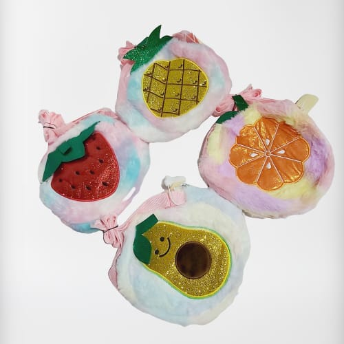 TAS SELEMPANG ANAK BULU MOTIF BUAH CUTE LUCU FASHION SLING BAG