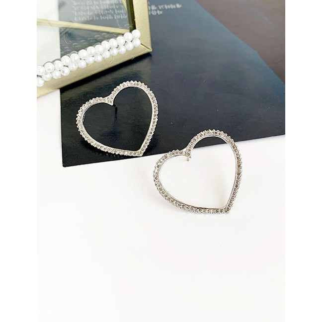 LRC Anting Tusuk Fashion Golden Alloy Love Earrings D68803