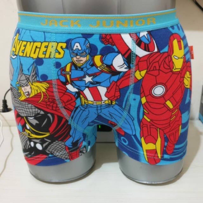 Jack Junior | Boxer anak cowok Katun asli motif Avengers