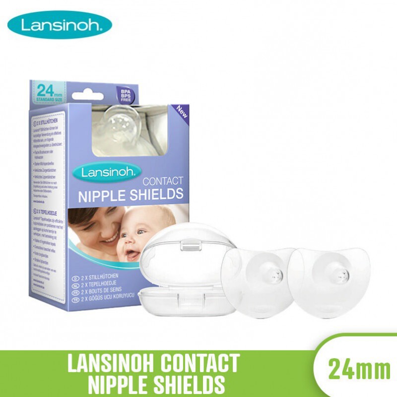 Lansinoh Contact Nipple Shields Pelindung Puting - 24mm