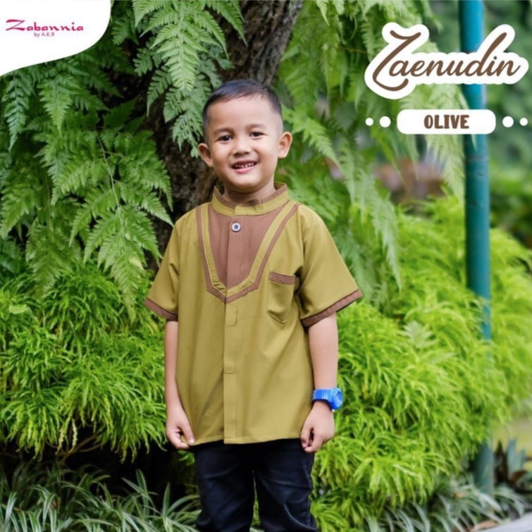 ZAENUDIN KIDS BY ZABANNIA KOKO KEMEJA BAJU BUSANA MUSLIM ANAK LAKI-LAKI LENGAN PENDEK BAHAN TORYBURC