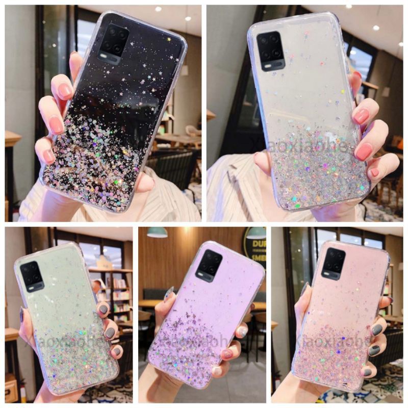 Oppo A16 A15 A15S A54 A74 4G A74 5G  Casing Soft Case Tpu Bahan Premium Glitter