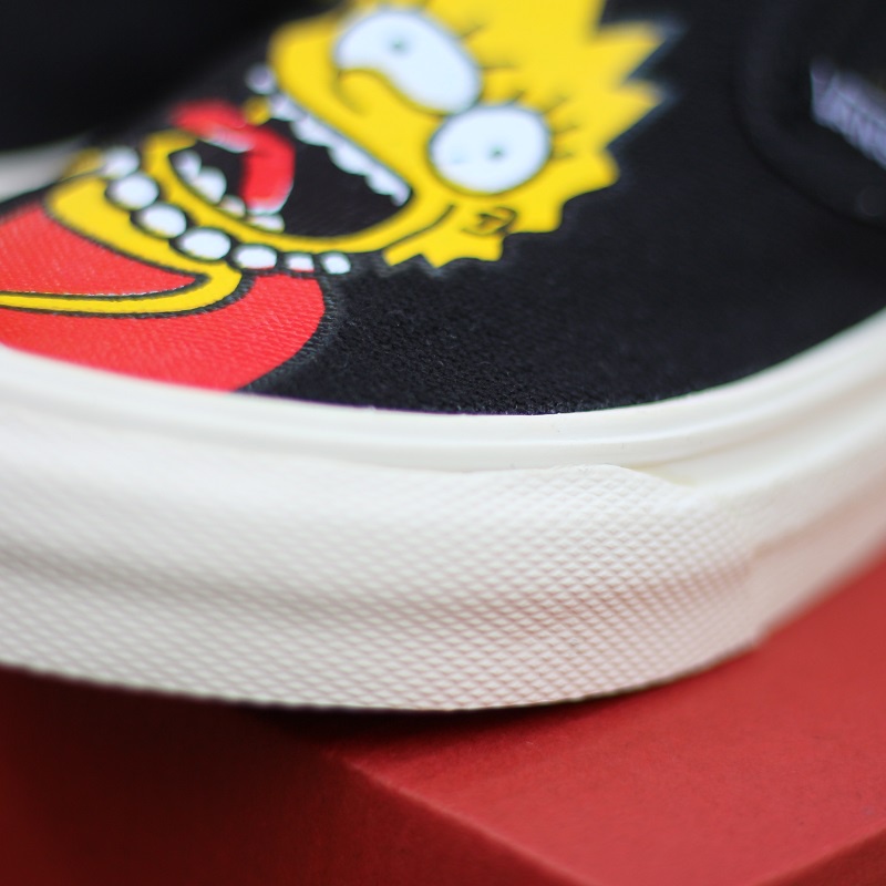 PROMO BEST QUALITY Sepatu Anak Vans Slip On The Simpsons Bart Lisa Black, Tapak Gum Outsole Anti Slip, Tag Made in China, Import Premium