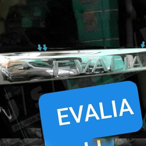 [Eksterior Mobil] Evalia Cover Finisher pintu Bagasi Chrome trunk lid Nissan aksesoris