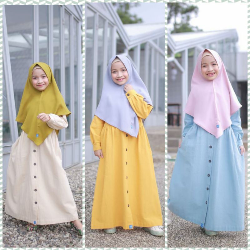 Gamis Linen Nubintang 2-14 Tahun