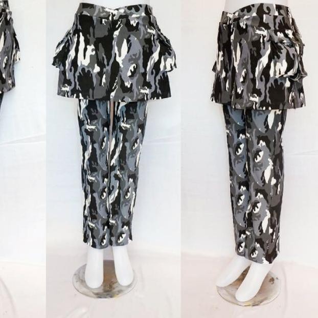 ☟ Celana senam Army/Celana olahraga wanita/Celana Rok Senam Army / Celana senam motif loreng ֍