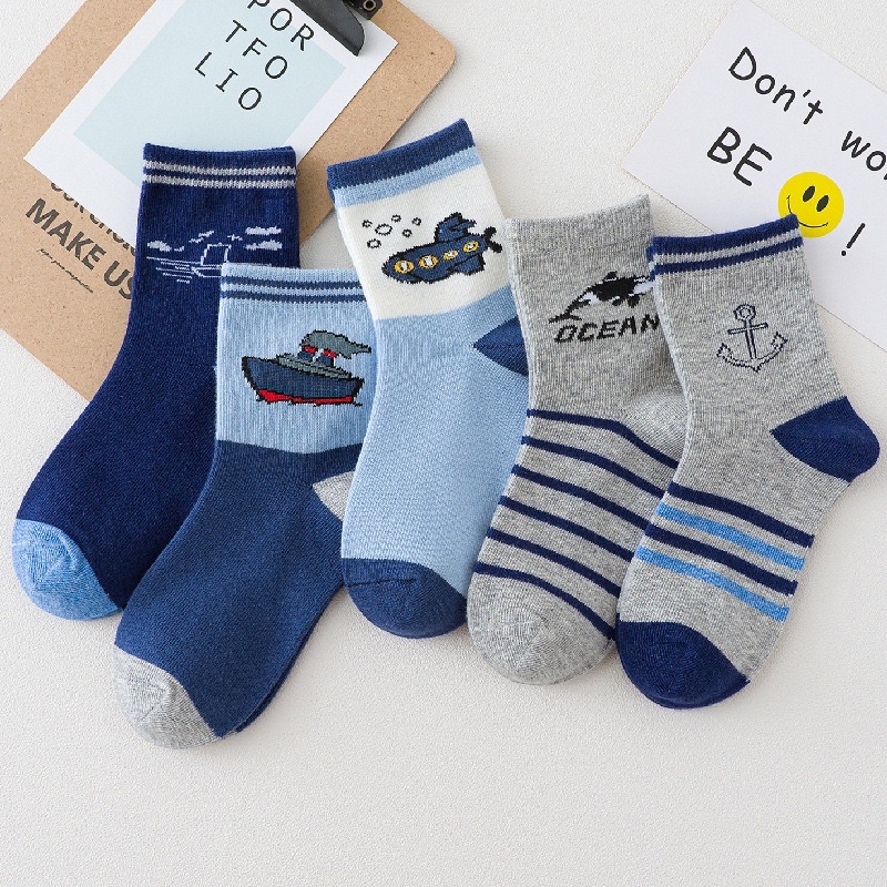 Kaos Kaki Anak Laki Laki Import Model Transportasi / Kids Toddler Socks