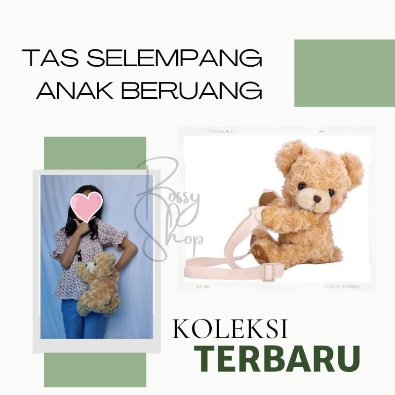 Tas anak selempang beruang| tas beruang| tas beruang lucu