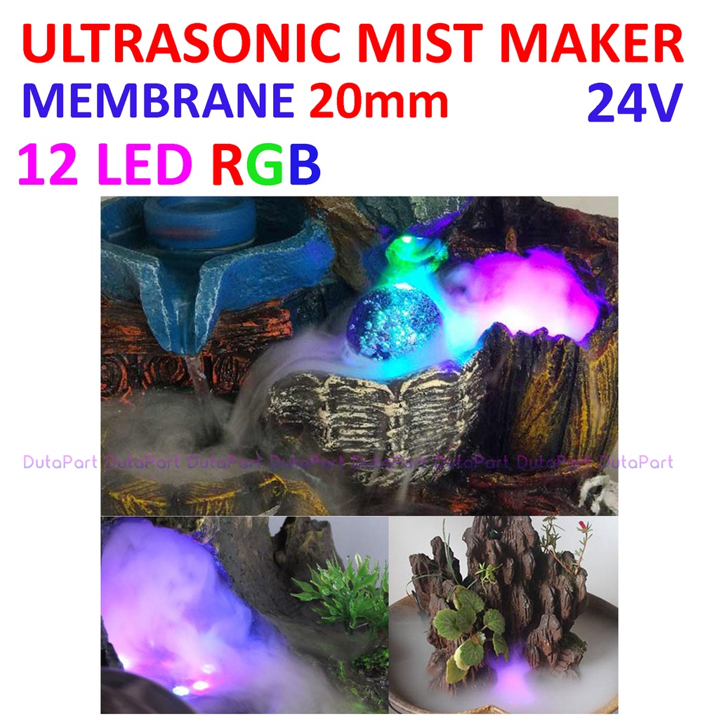 Ultrasonic Mist Maker LED Mesin Kabut Humidifier Pembuat Kabut Uap Fog